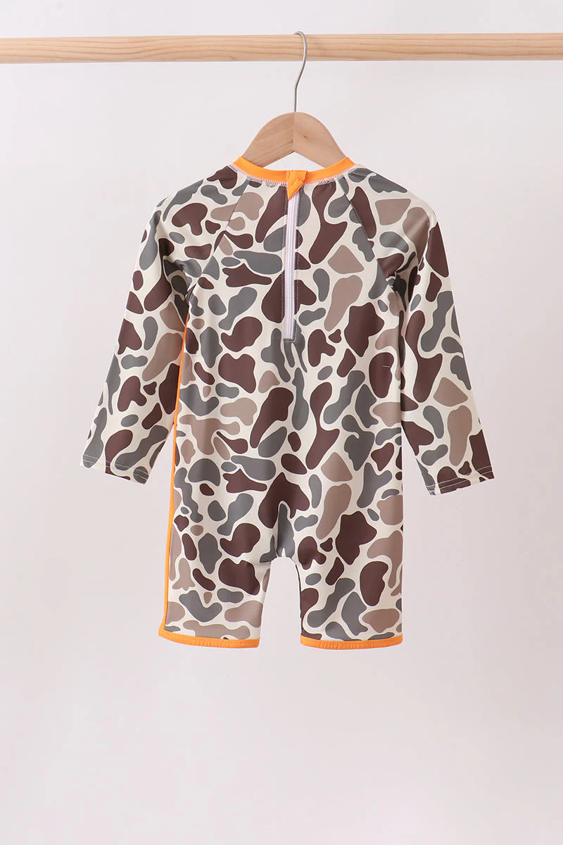 Camo Mallard Embroidered UPF Swim One-Piece - Image 6