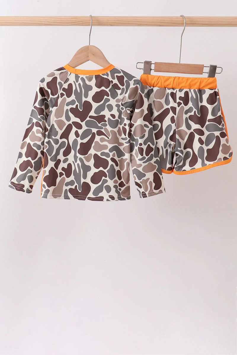Camo Mallard Embroidered UPF Swim Set - Image 5