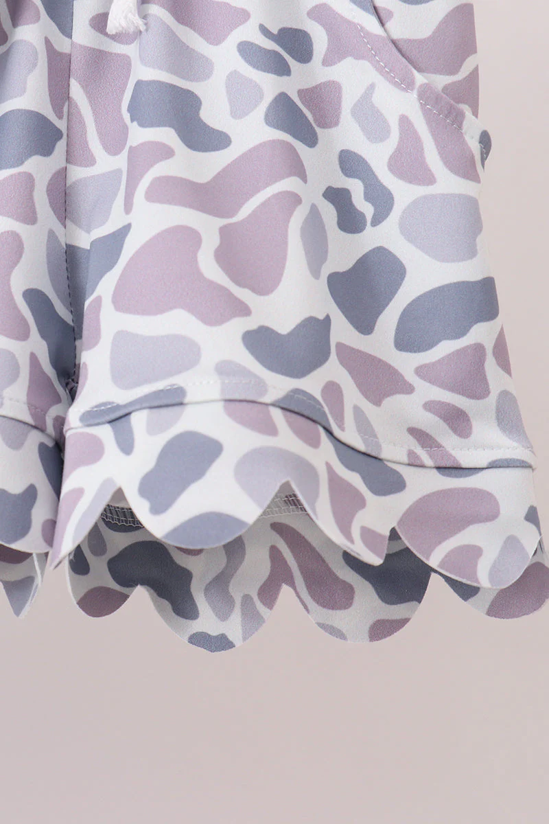 Camo Silky Scalloped Polo Set - Image 3