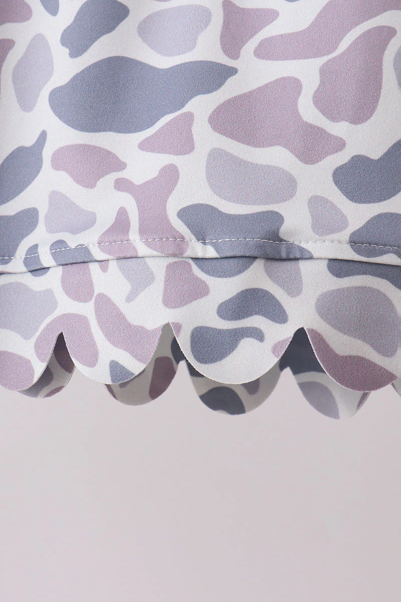 Camo Silky Scalloped Polo Set - Image 5