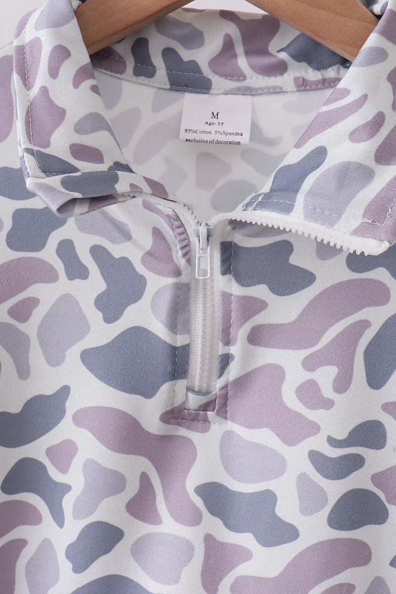 Camo Silky Scalloped Polo Set - Image 6