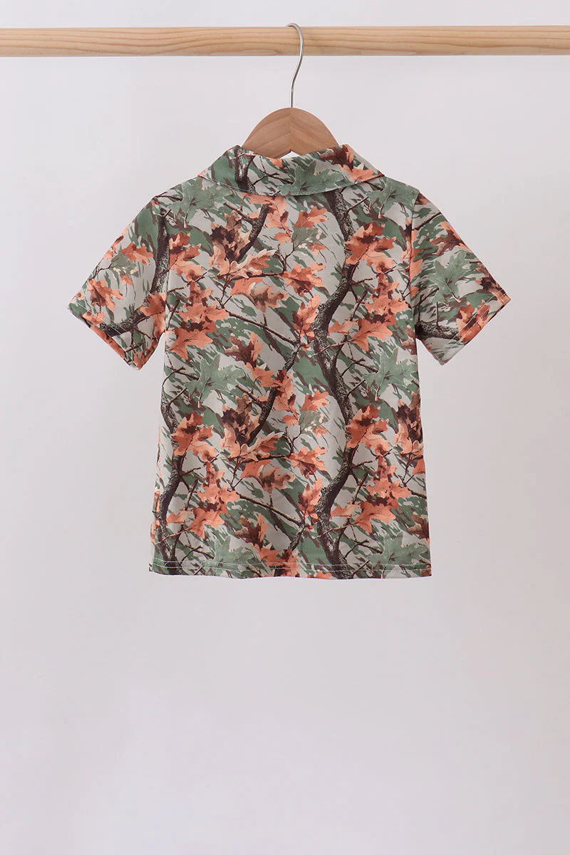 Camo Wildlife Embroidered Dad&me Button Down Shirt - Image 2