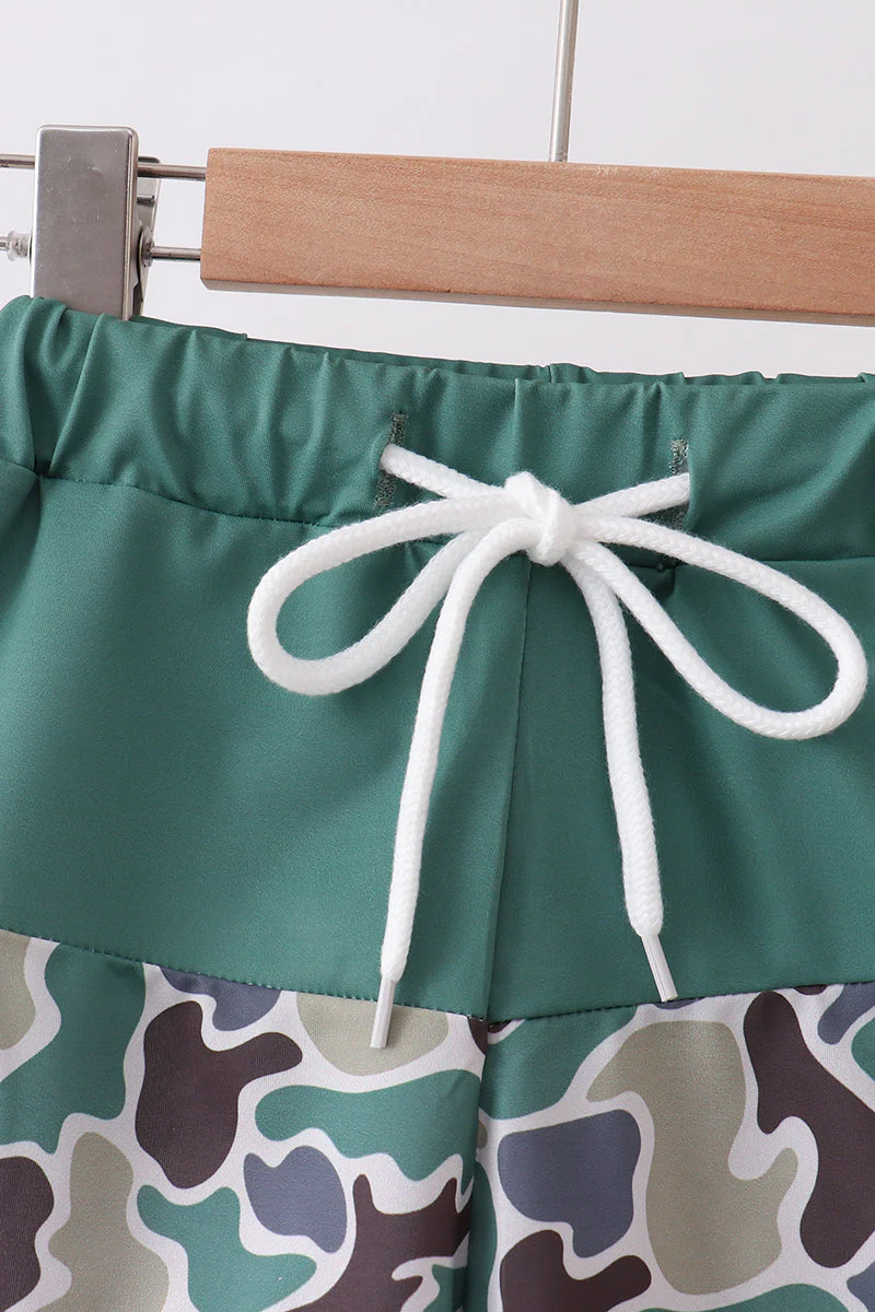 Camouflage duck embroidery swim trunks - Image 2