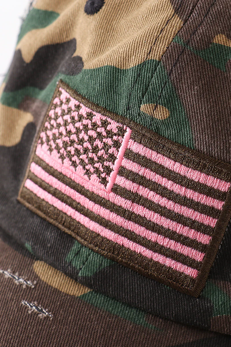Camouflage flag vintage baseball cap mom & me - Image 7