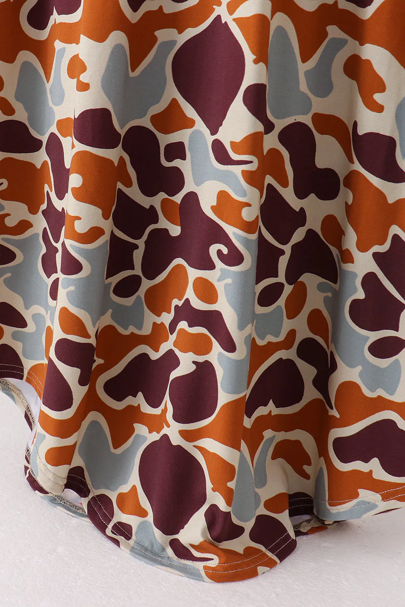 Camouflage print bamboo gown - Image 4