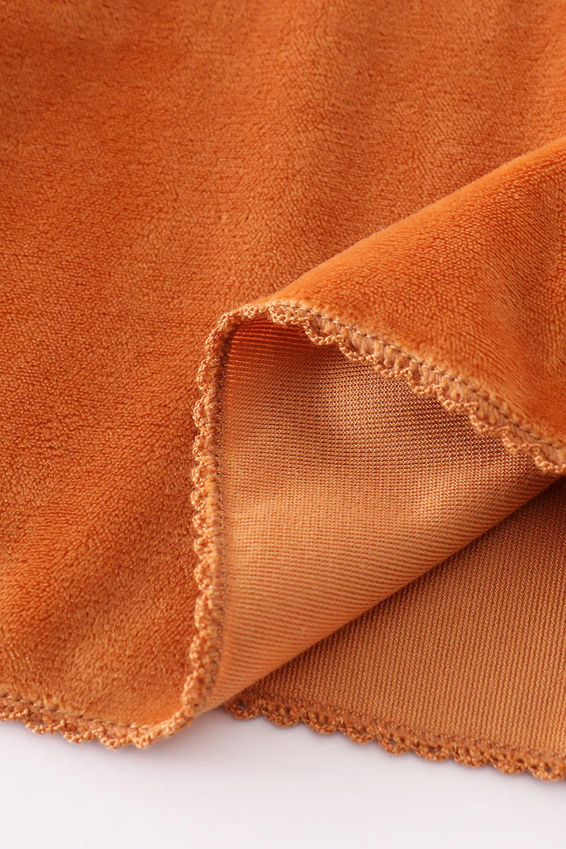 Caramel velvet mom&me dress - Image 5
