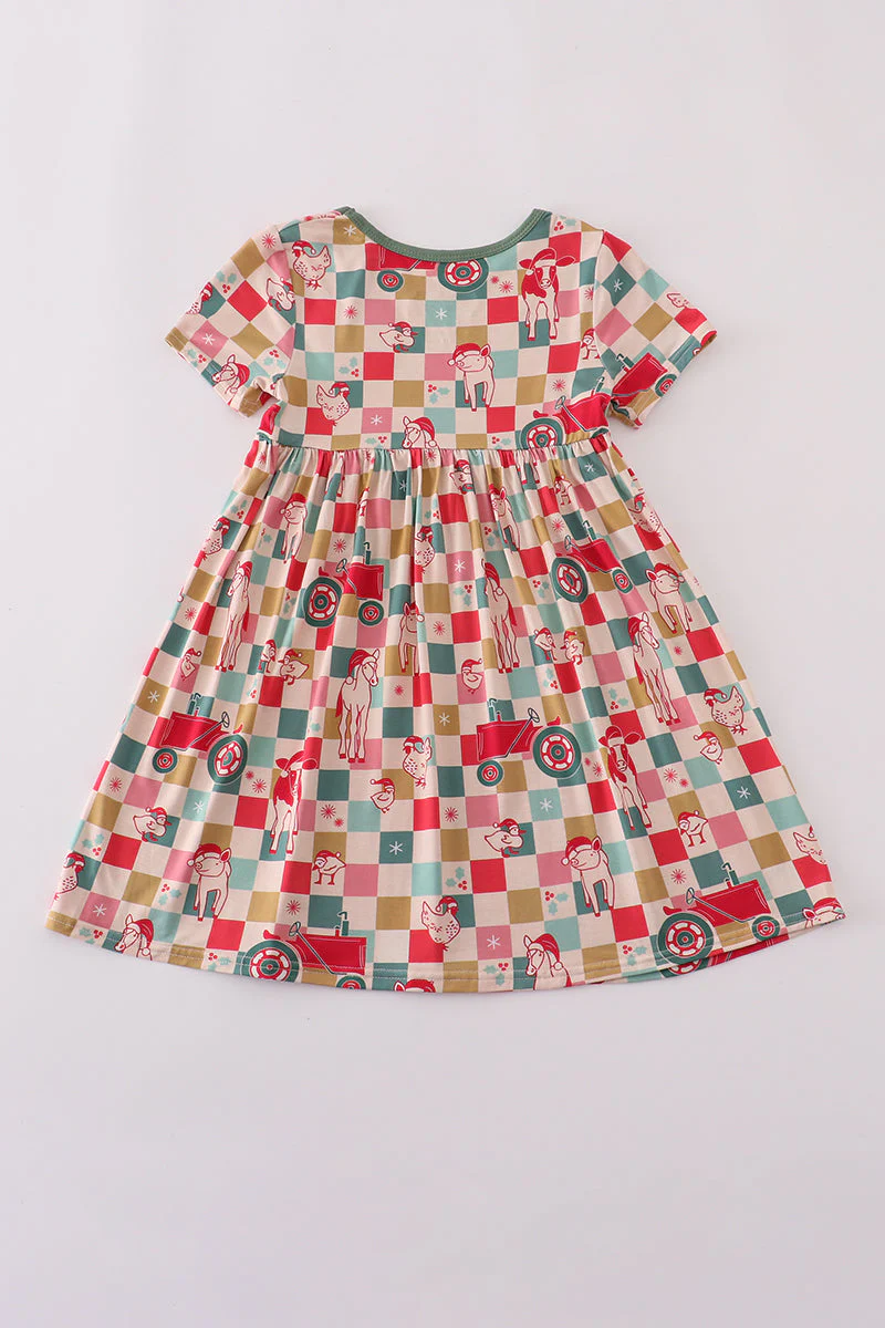 Checkered bamboo dress - Image 4