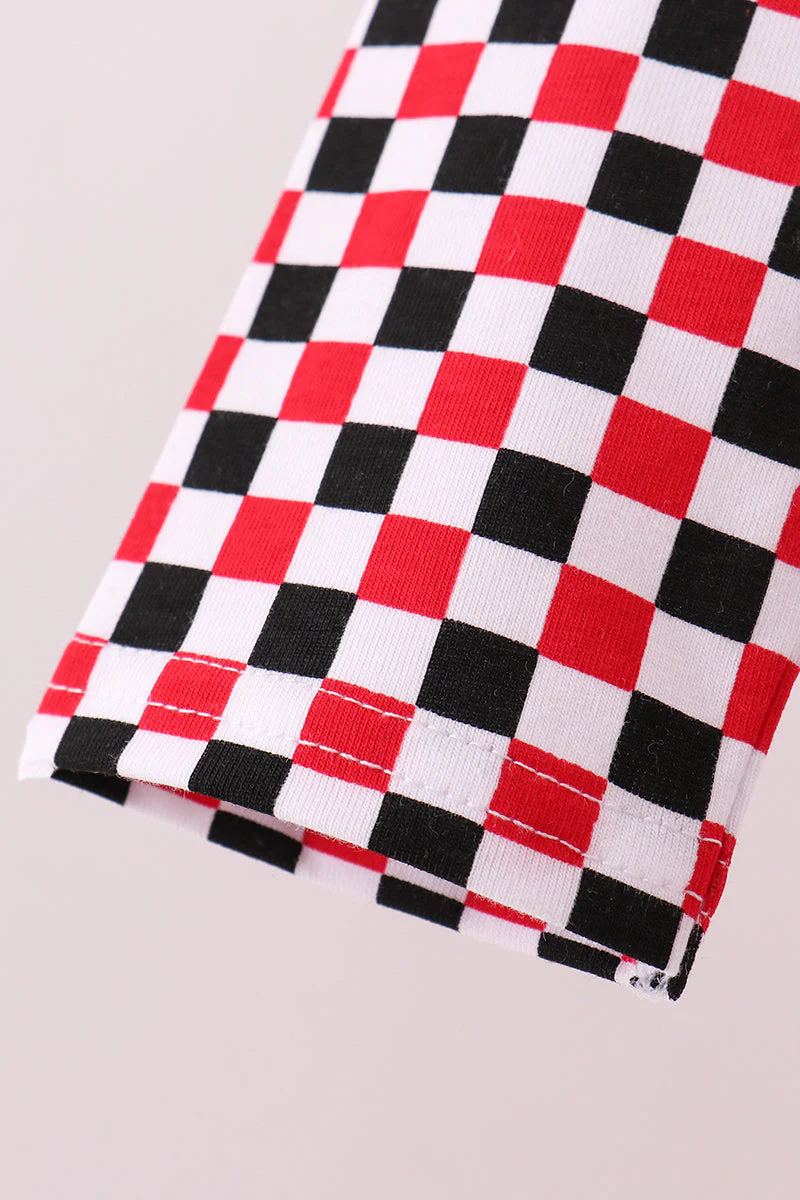 Checkered Georgia dog embroidery top - Image 4