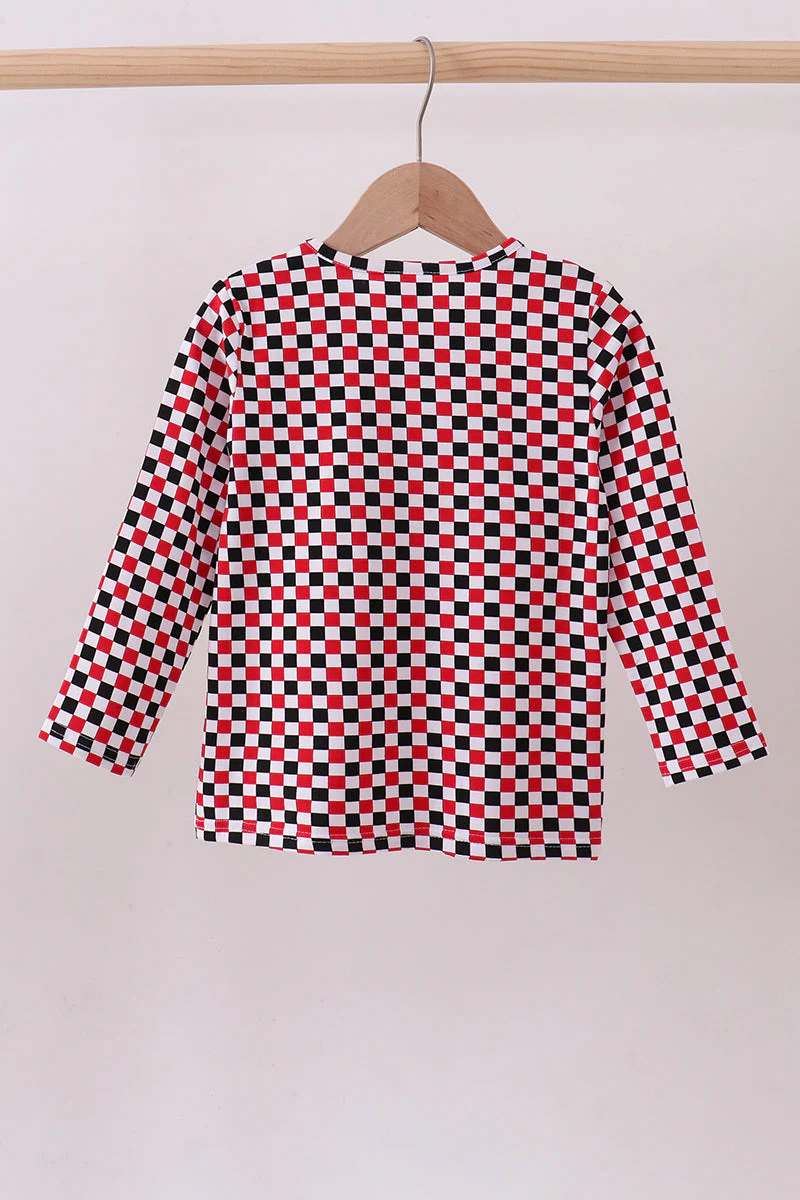 Checkered Georgia dog embroidery top - Image 5