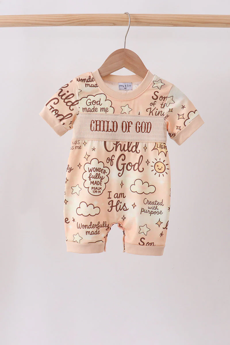 Child of God Smocked Romper