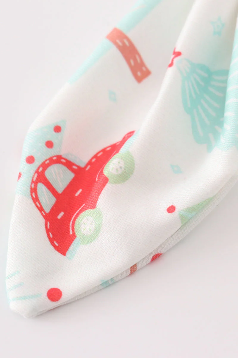 Christmas tree car print hair sailor bow - Image 3