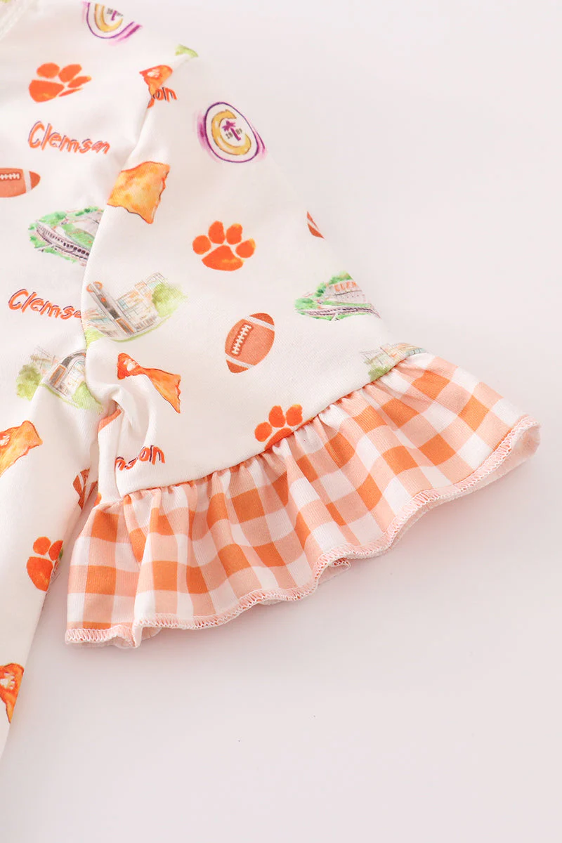 Clemson football baby girl pajamas set - Image 3
