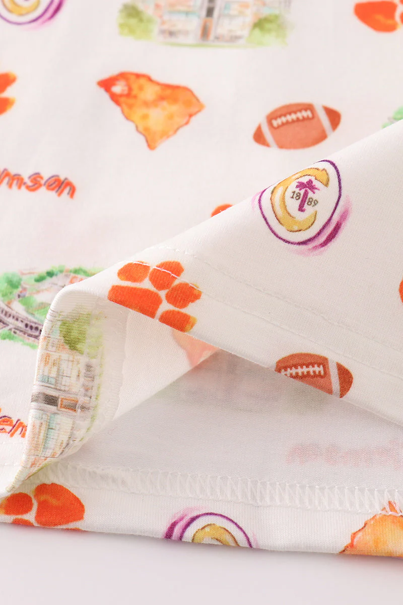 Clemson football baby girl pajamas set - Image 4