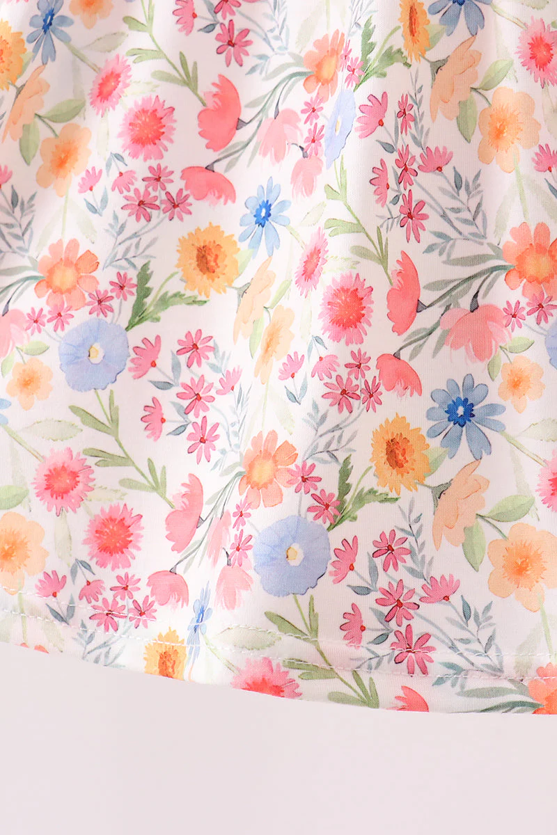 Coral Jesus Loves me Embroidered Floral Bloomer Set - Image 3
