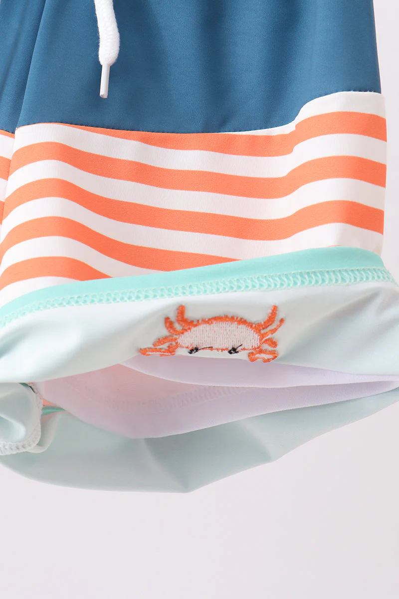 Crab embroidery swim trunks - Image 4