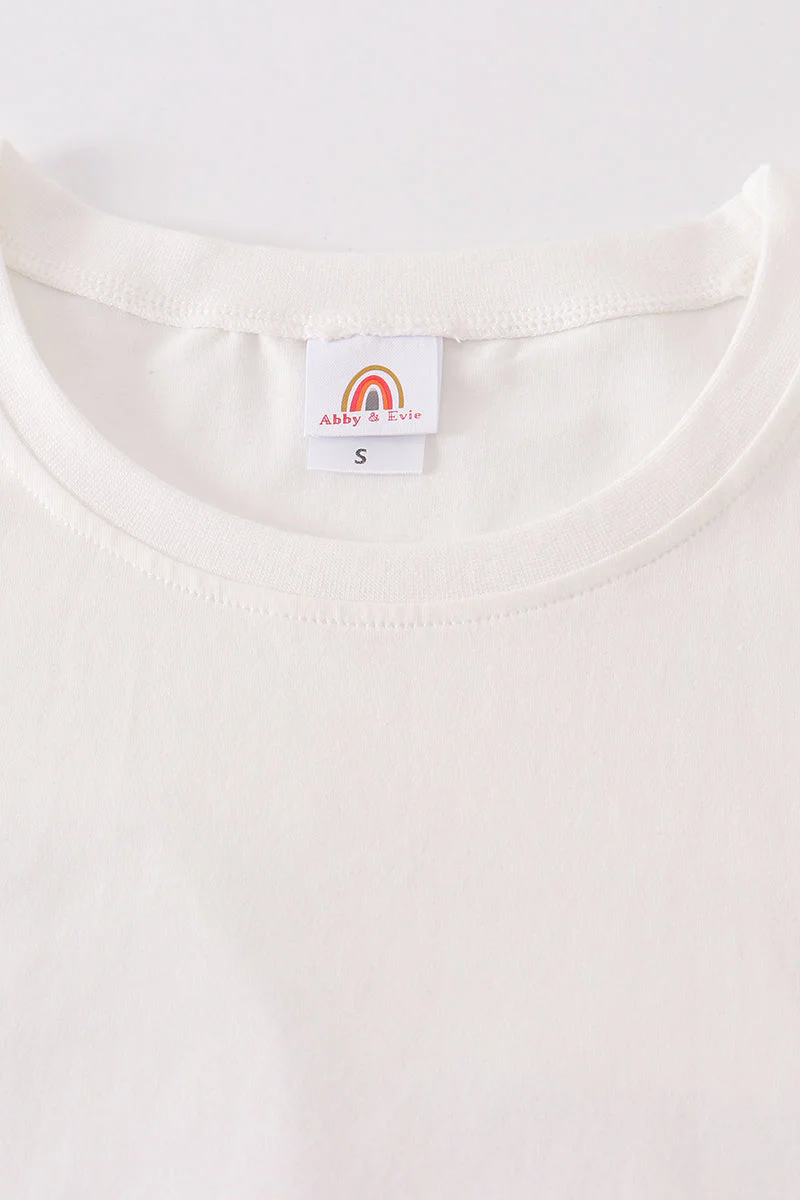 Cream blank basic t-shirt Adult Kids and baby bubble - Image 13