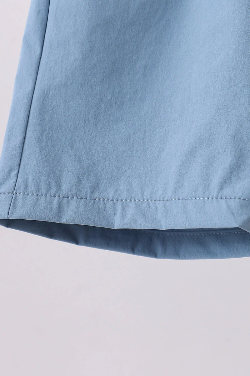 Dusty blue pocket performance shorts - Image 4