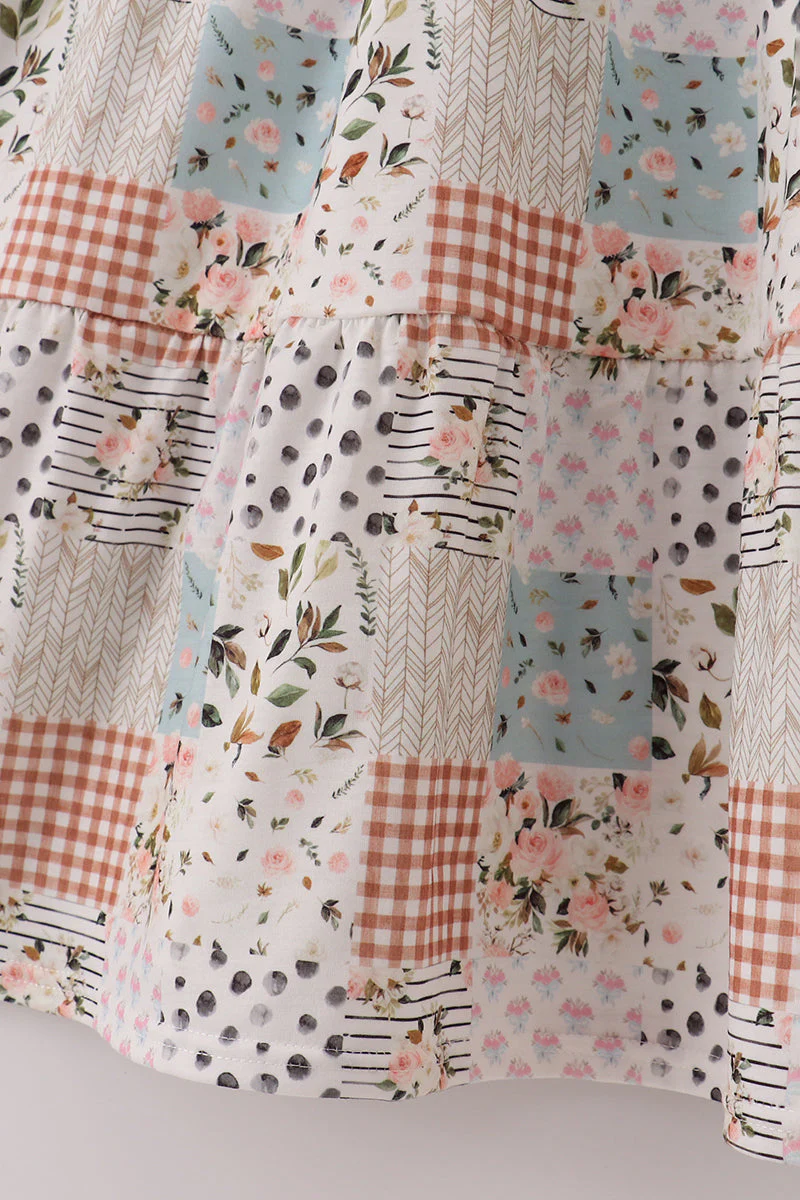 Fall floral print mom dress - Image 3