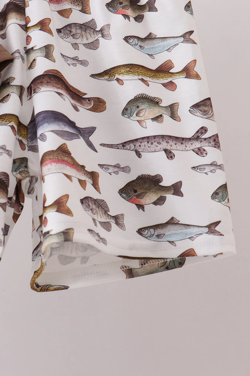 Fish Embroidered Shorts Set - Image 2
