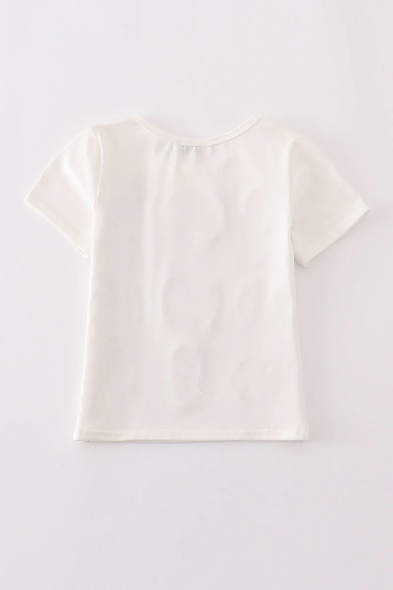 Flag bow ice-cream sequin mom&me top - Image 6
