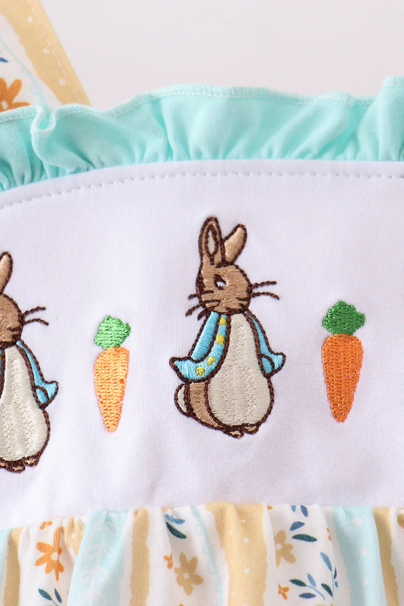 Floral bunny embroidery ruffle bubble - Image 2