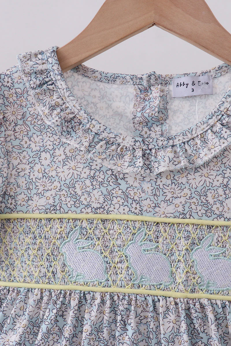 Floral bunny smocked dress - Image 2