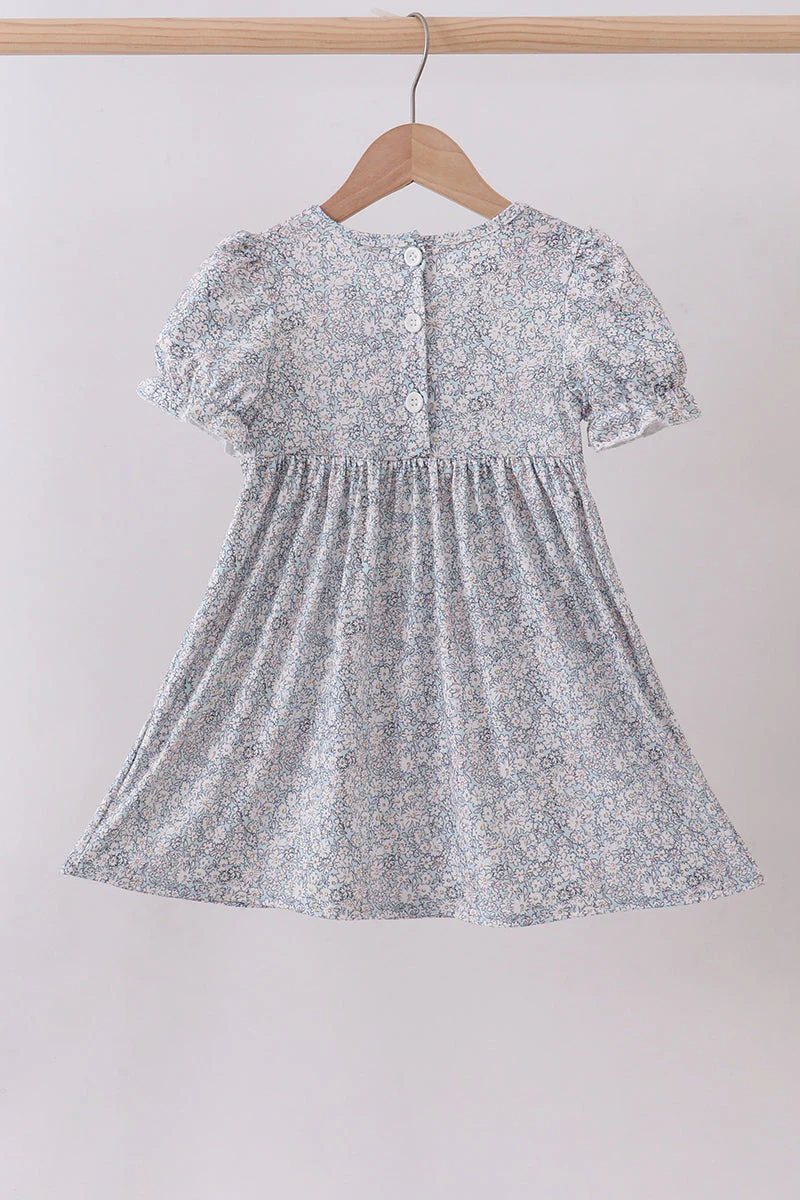 Floral bunny smocked dress - Image 5