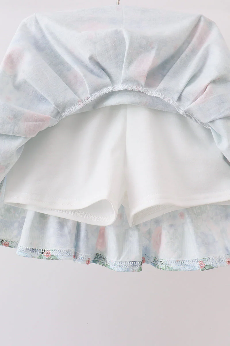 Floral Print Skorts Set - Image 5