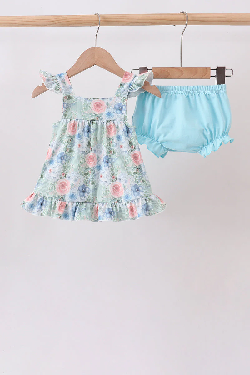 Floral Smocked Bloomer Set - Image 5