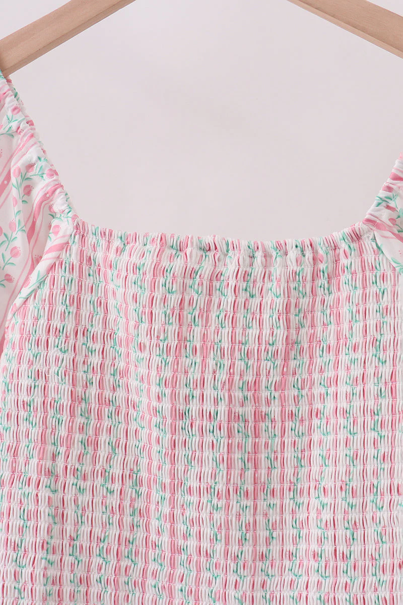 Floral tulip smocked mom dress - Image 3