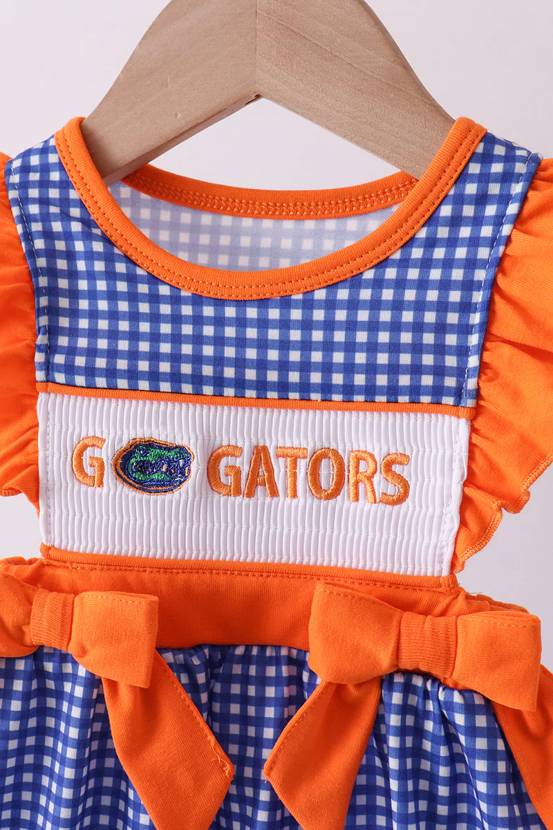 Florida Gators smocked ruffle bubble - Image 3