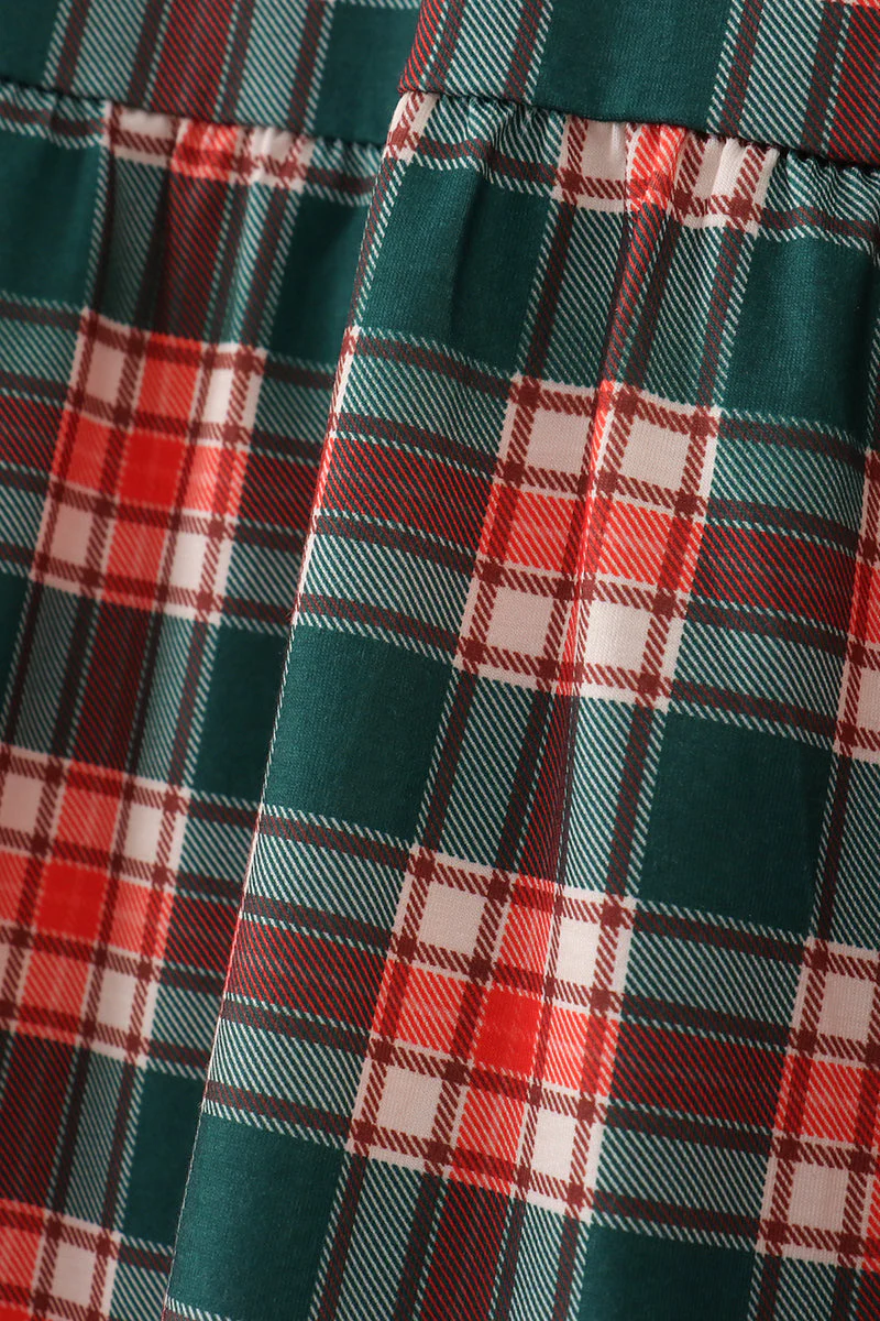 Forest merry christmas plaid mom&me dress - Image 5