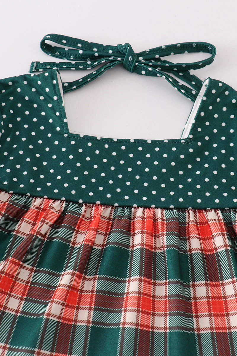 Forest merry christmas plaid mom&me dress - Image 8