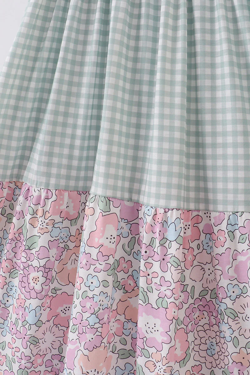 Garden gingham mom&me tiered dress - Image 4