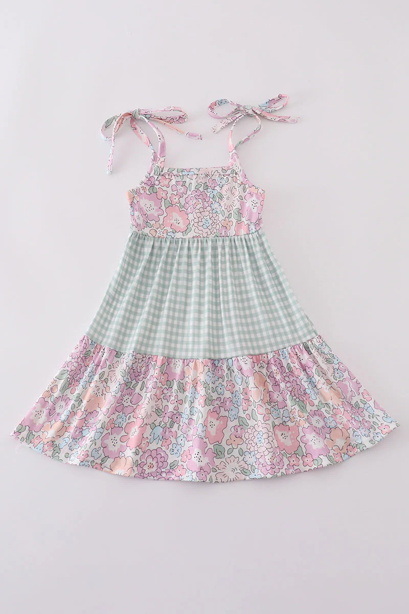 Garden gingham mom&me tiered dress - Image 5