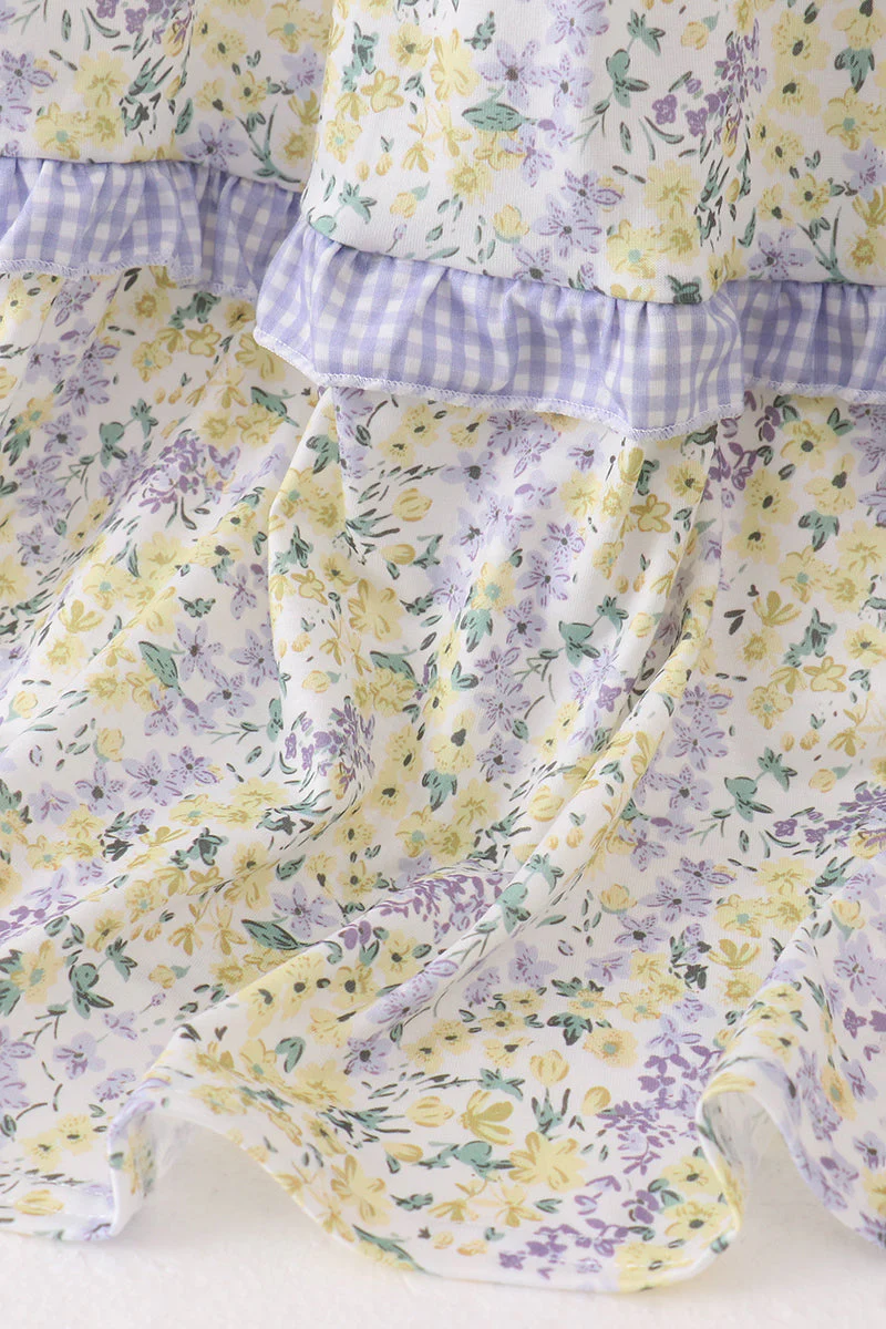 Golden meadow floral smocked tiered dress (length 41.33inch) - Image 4