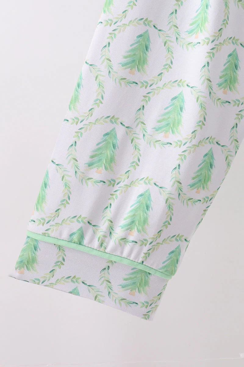 Green christmas tree bamboo dad pajama set - Image 3