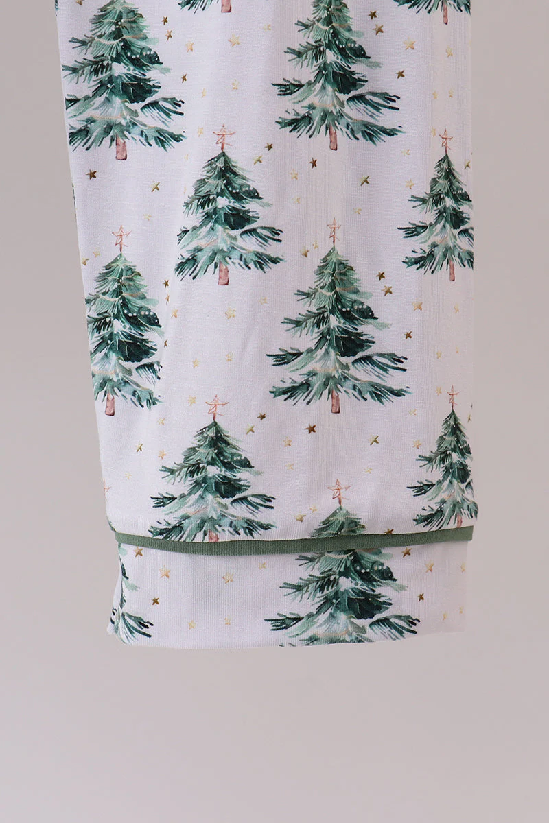 Green christmas tree bamboo mom&me pajama set - Image 3