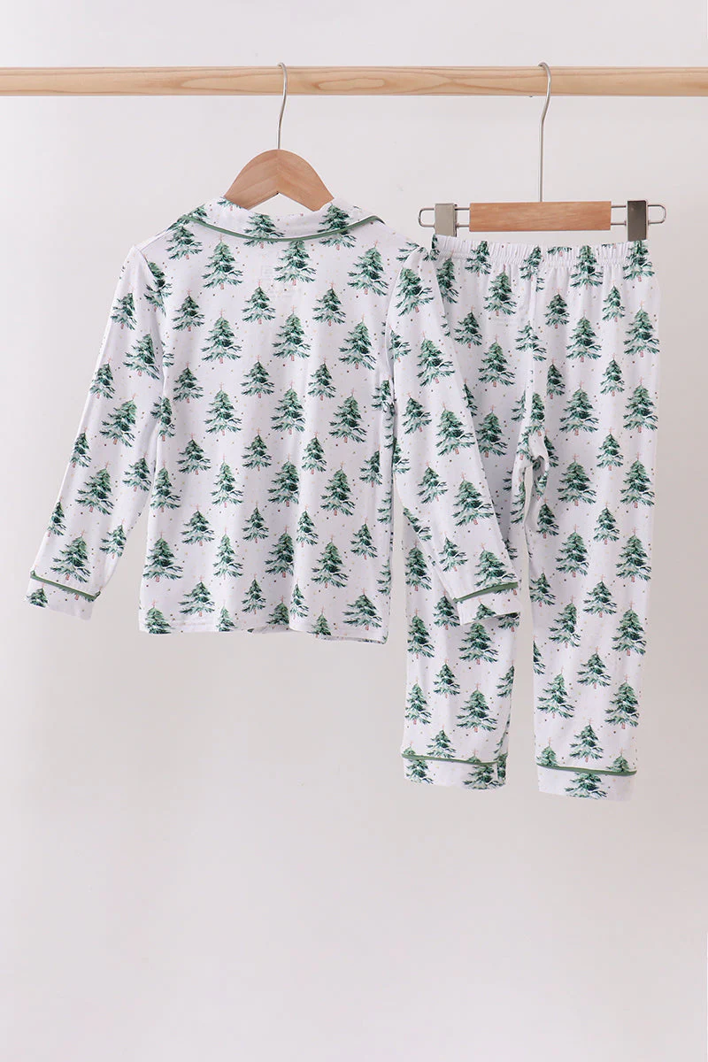 Green christmas tree bamboo mom&me pajama set - Image 4