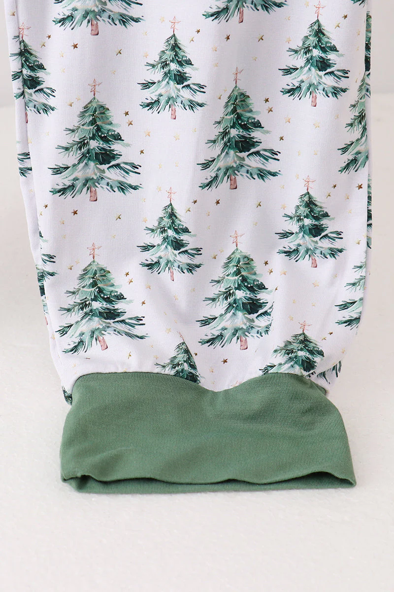 Green christmas tree bamboo mom pants - Image 3