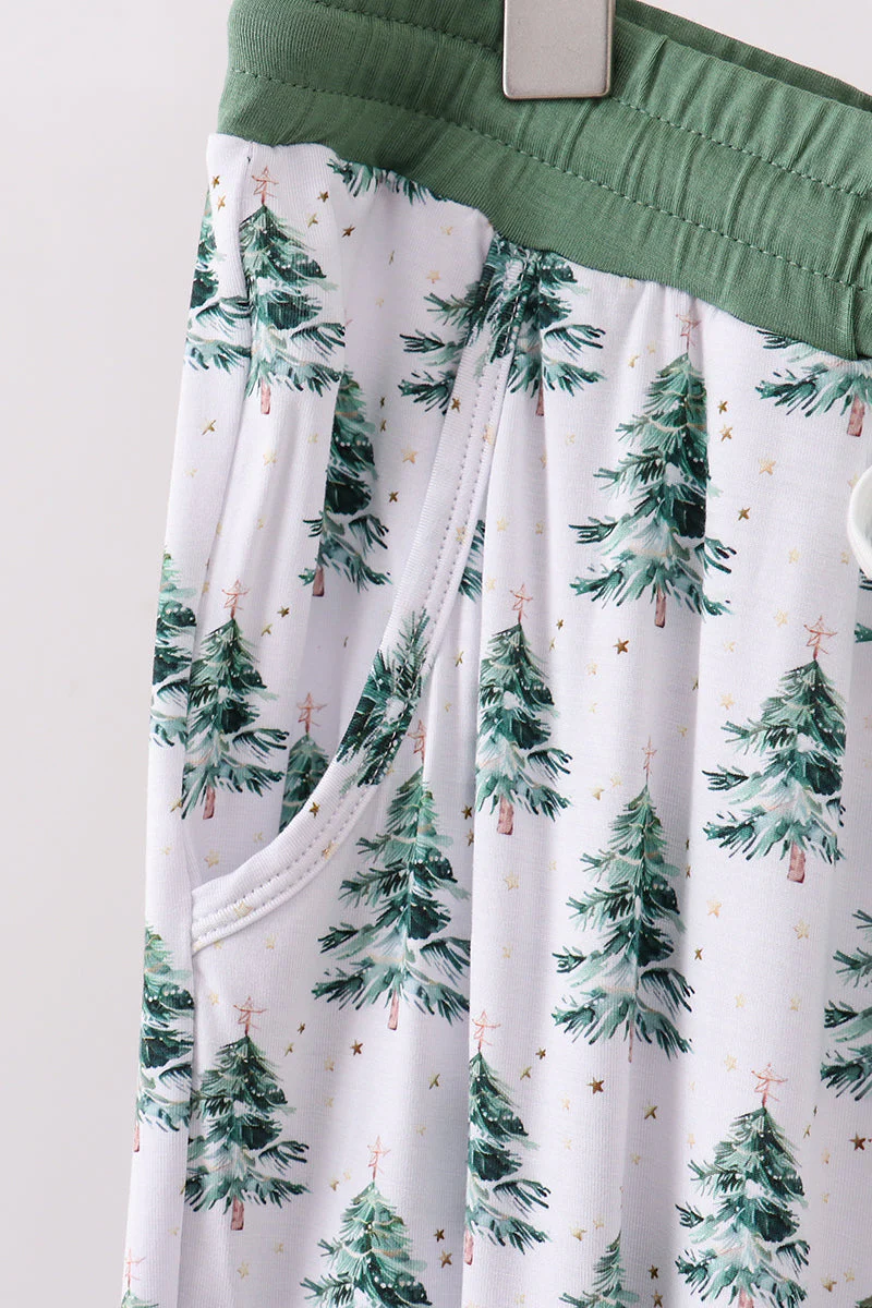 Green christmas tree bamboo mom pants - Image 4