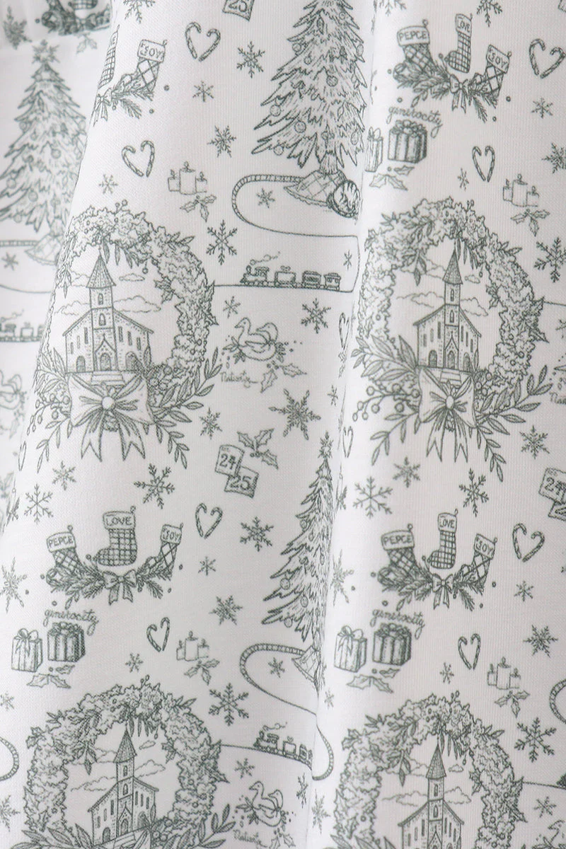 Green christmas tree print mom pajama - Image 3