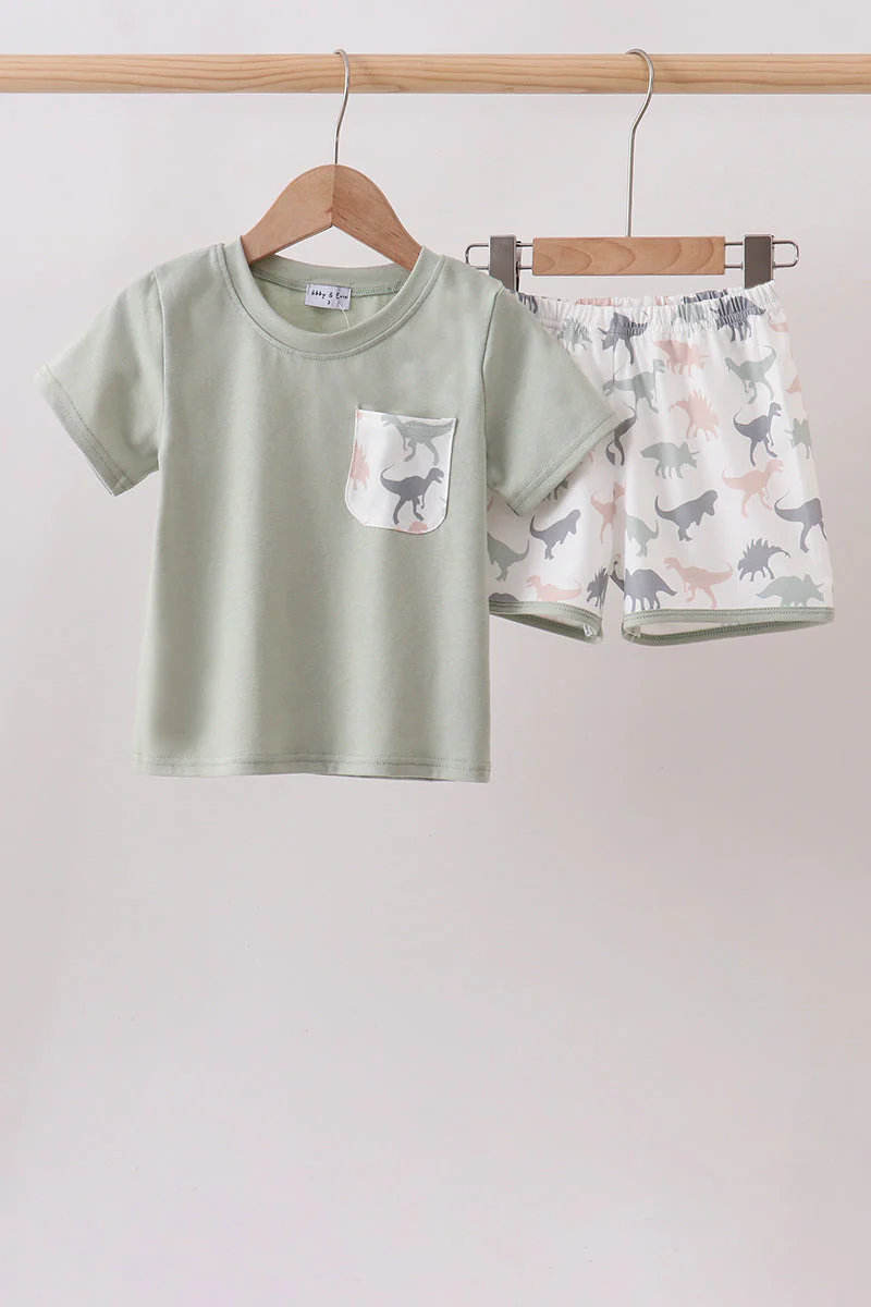 Green Dinosaur Set