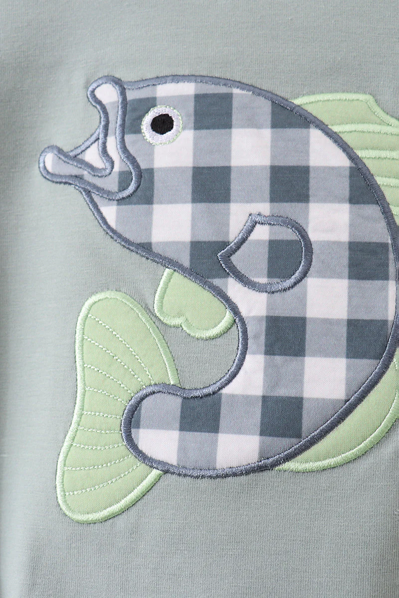 Green Fish Applique Bubble - Image 2