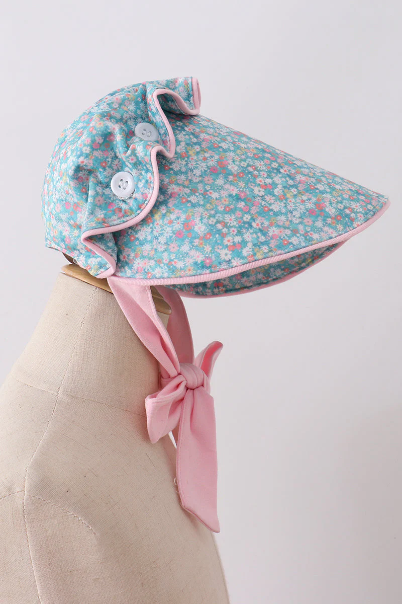 Green Floral Bonnet - Image 4