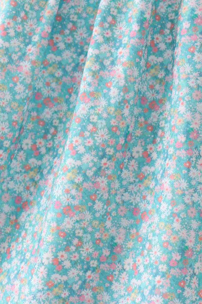 Green Floral Smocked Dress - Image 3