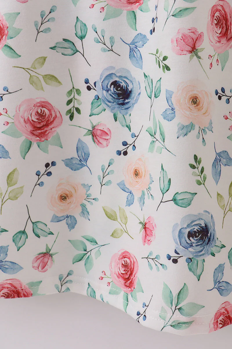 Green garden rose mom dress - Image 4