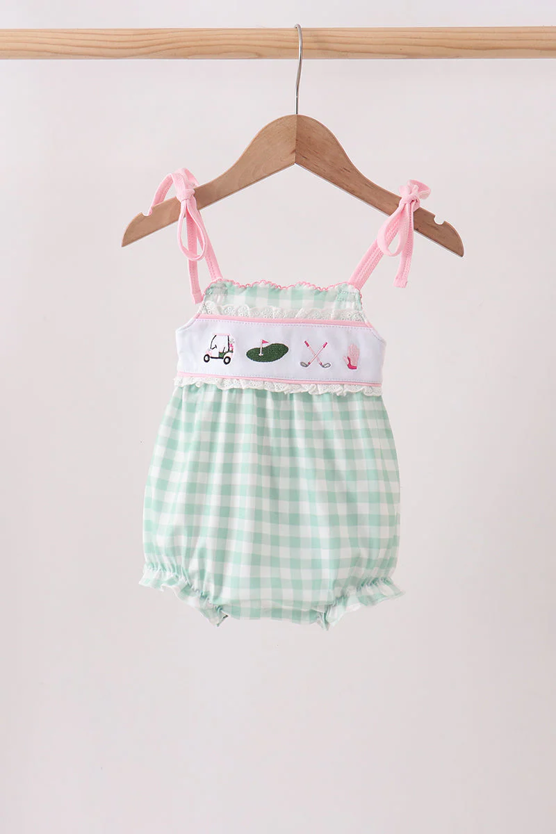 Green Golf Embroidered Bubble