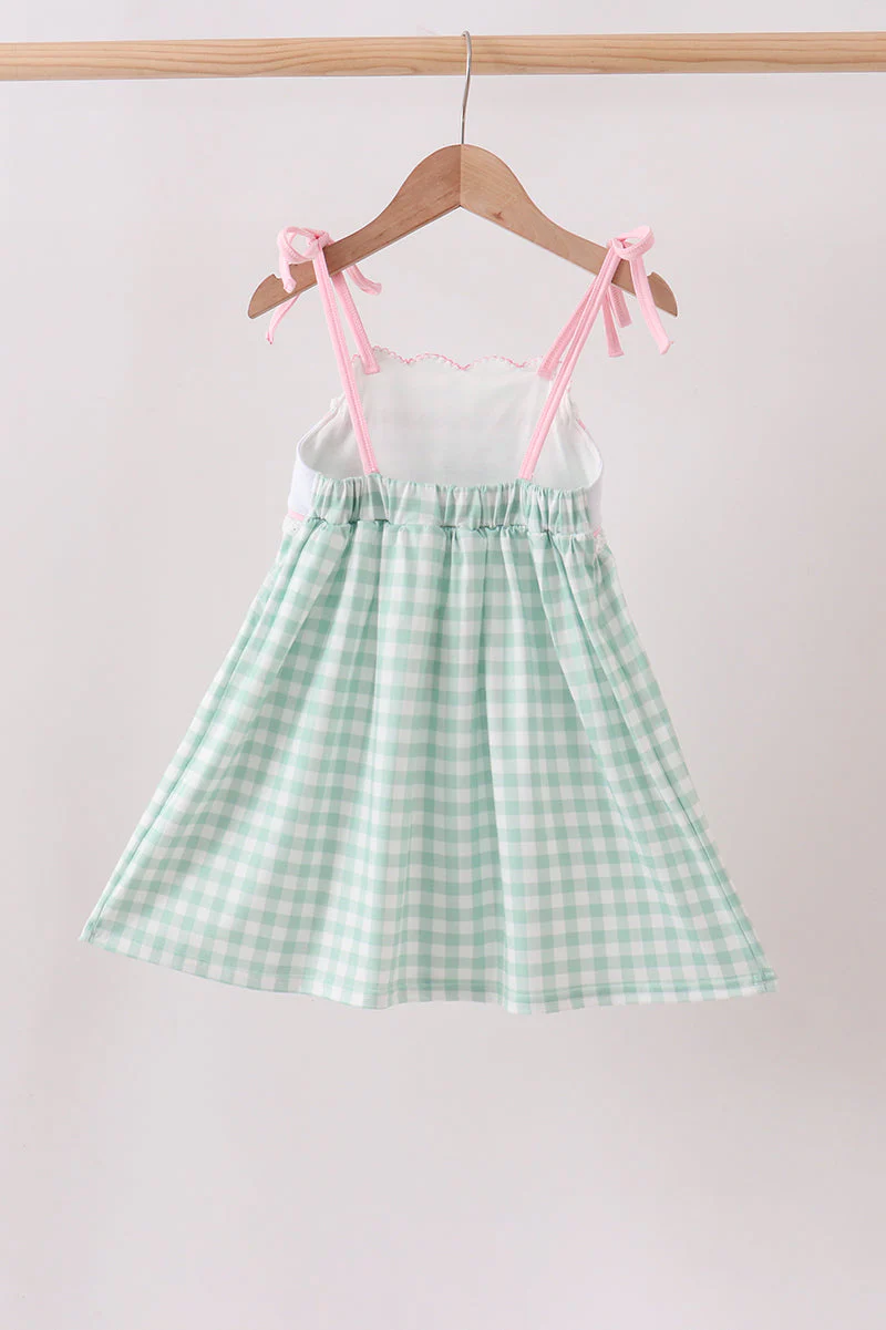 Green Golf Embroidered Dress - Image 4