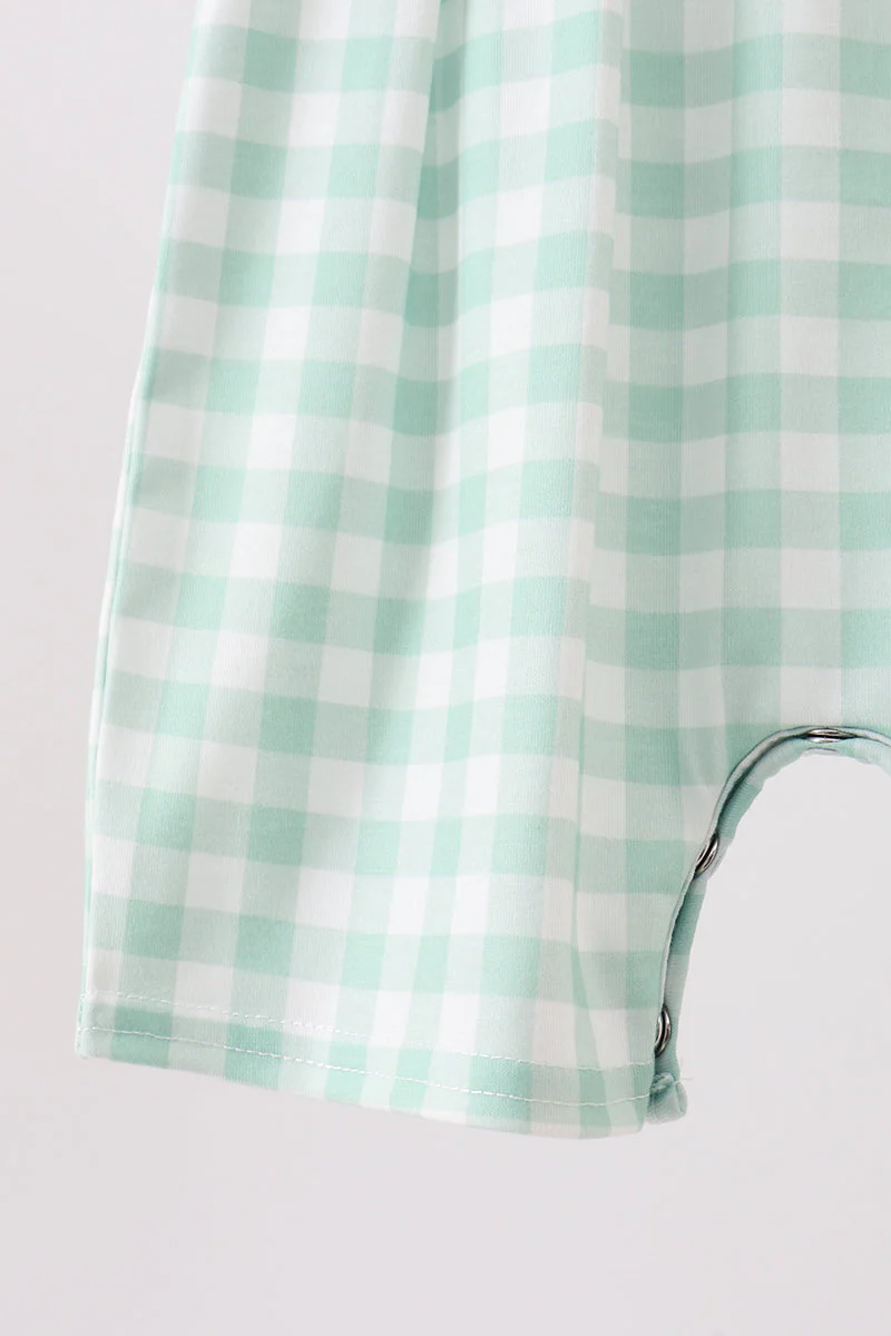 Green Golf Embroidered Romper - Image 3